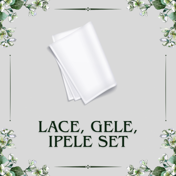Lace, gele, ipele set