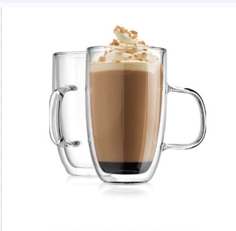 Latte Double Walled Mug 16 oz (Set of 4).