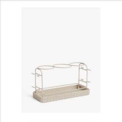 Natural Rib Hairdryer and Straighteners Storage Stand