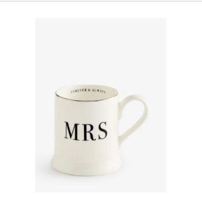 Black/White Forever & Always MRS Wedding Mug