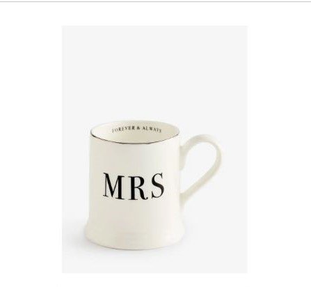 Black/White Forever & Always MRS Wedding Mug