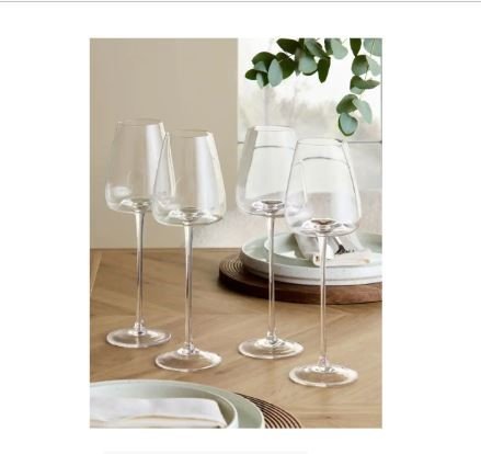 4 Red Wine Glasses, Quantity - 2
