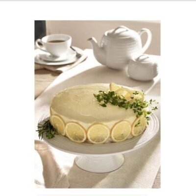 White Malvern Embossed  Cake Stand