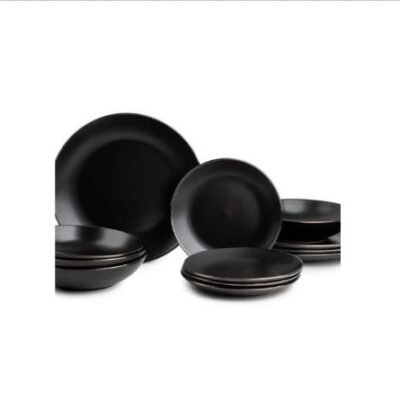 Thyme & Table 12-Piece Stoneware Dinnerware.