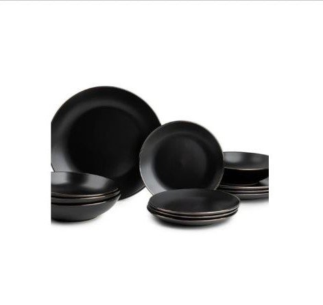 Thyme & Table 12-Piece Stoneware Dinnerware.